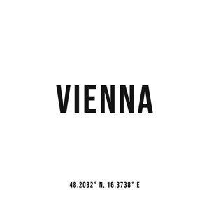 Ilustrace Vienna simple coordinates, Finlay & Noa, (30 x 40 cm)