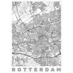 Mapa Rotterdam, Hubert Roguski, (30 x 40 cm)