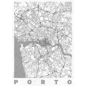 Mapa Porto, Hubert Roguski, (30 x 40 cm)