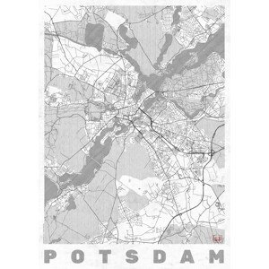 Mapa Potsdam, Hubert Roguski, (30 x 40 cm)