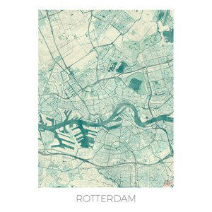 Mapa Rotterdam, Hubert Roguski, (30 x 40 cm)