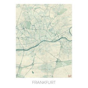 Mapa Frankfurt, Hubert Roguski, (30 x 40 cm)