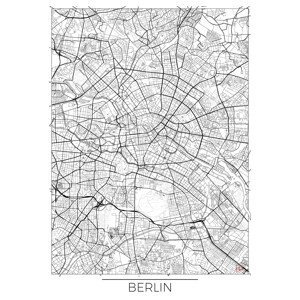 Mapa Berlin, Hubert Roguski, (30 x 40 cm)