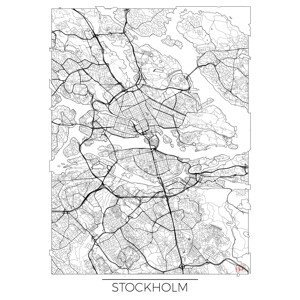 Mapa Stockholm, Hubert Roguski, (30 x 40 cm)