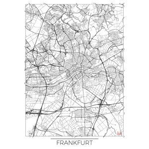 Mapa Frankfurt, Hubert Roguski, (30 x 40 cm)