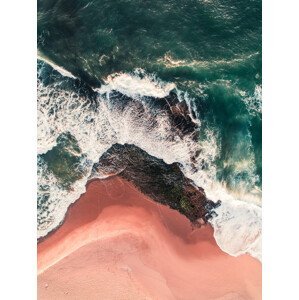 Umělecká fotografie Red beach on the Atlantic coast, Javier Pardina, (30 x 40 cm)