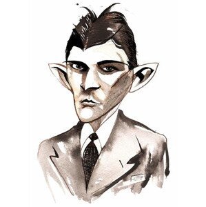Osborne, Neale - Obrazová reprodukce Franz Kafka  caricature, (30 x 40 cm)