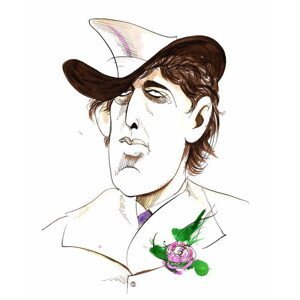 Osborne, Neale - Obrazová reprodukce Oscar Wilde - caricature of Irish writer, (30 x 40 cm)