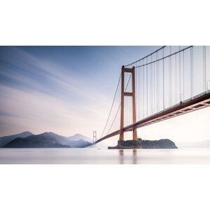 Umělecká fotografie Xihou Bridge & Moon Bay, Qing Ai, (40 x 22.5 cm)