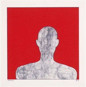 Dunn, Alex - Obrazová reprodukce Pilgrim on red, (40 x 40 cm)