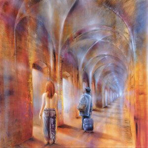 Ilustrace We are passengers, Annette Schmucker, (40 x 40 cm)