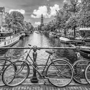 Umělecká fotografie Typical Amsterdam | Monochrome, Melanie Viola, (40 x 40 cm)