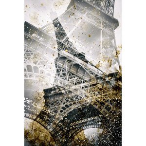 Umělecká fotografie Eiffel Tower | Vintage gold, Melanie Viola, (26.7 x 40 cm)