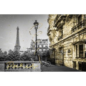 Umělecká fotografie Parisian Charm | golden, Melanie Viola, (40 x 26.7 cm)