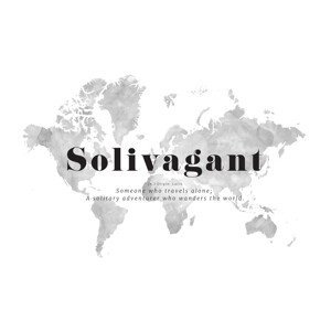 Mapa Solivagant definition world map, Blursbyai, (40 x 26.7 cm)