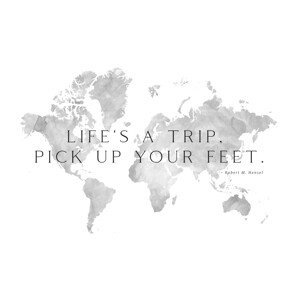 Mapa Life's a trip world map, Blursbyai, (40 x 26.7 cm)