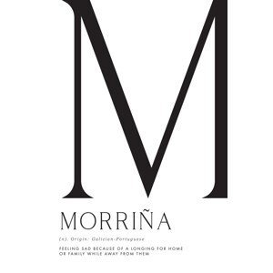 Ilustrace Morriña, Longing for home typography art, Blursbyai, (26.7 x 40 cm)