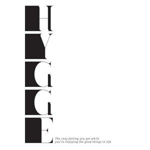 Ilustrace Hygge definition typography art, Blursbyai, (26.7 x 40 cm)