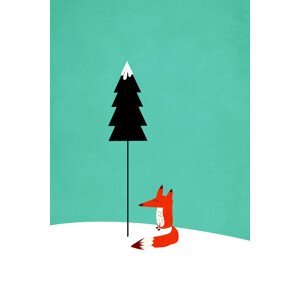 Ilustrace Little Mister Fox, Kubistika, (26.7 x 40 cm)