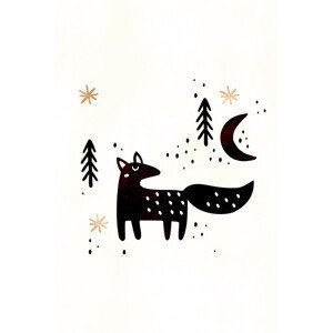 Ilustrace Little Winter Fox, Kubistika, (26.7 x 40 cm)