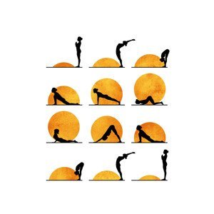 Ilustrace Yoga Sun, Kubistika, (26.7 x 40 cm)