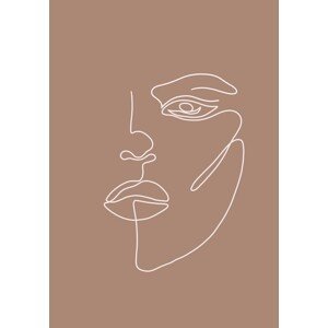 Ilustrace Woman face, Veronika Boulová, (26.7 x 40 cm)