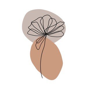 Ilustrace Flower line, Veronika Boulová, (26.7 x 40 cm)