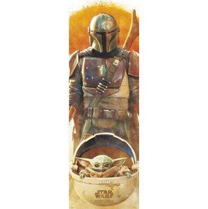 Plakát, Obraz - Star Wars: The Mandalorian, 53 × 158 cm