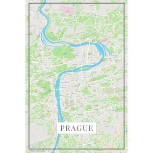 Mapa Praha color, (26.7 x 40 cm)