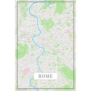 Mapa Rome color, (26.7 x 40 cm)