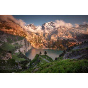 Umělecká fotografie Oeschinensee, Richard Beresford Harris, (40 x 26.7 cm)