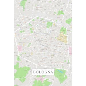 Mapa Bologna color, (26.7 x 40 cm)