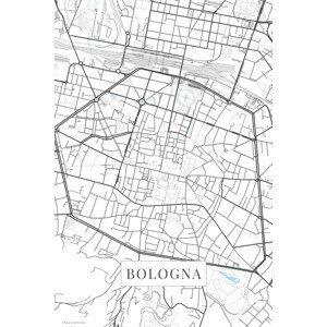Mapa Bologna white, (26.7 x 40 cm)