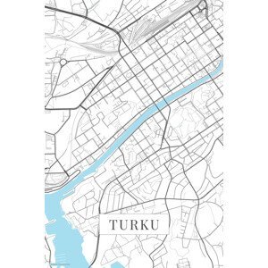 Mapa Turku white, (26.7 x 40 cm)