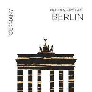 Ilustrace Urban Art BERLIN Brandenburg Gate, Melanie Viola, (40 x 40 cm)