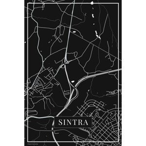 Mapa Sintra black, (26.7 x 40 cm)
