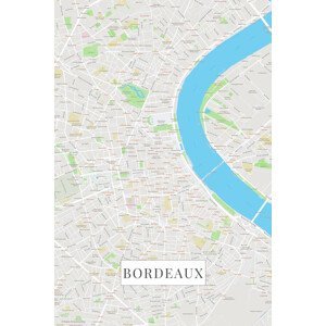 Mapa Bordeaux color, (26.7 x 40 cm)