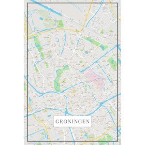 Mapa Groningen color, (26.7 x 40 cm)
