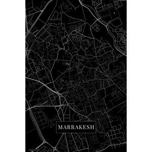 Mapa Marrakech black, (26.7 x 40 cm)