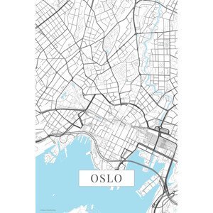 Mapa Oslo white, (26.7 x 40 cm)