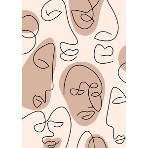Ilustrace Nude faces, Veronika Boulová, (26.7 x 40 cm)