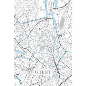 Mapa Ghent white, (26.7 x 40 cm)