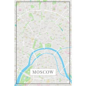 Mapa Moscow color, (26.7 x 40 cm)