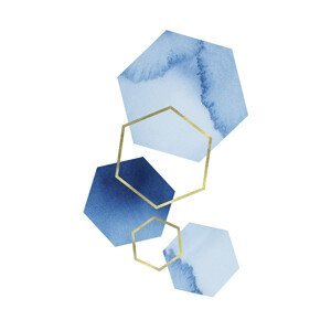 Ilustrace Blue geometric, Sisi & Seb, (26.7 x 40 cm)