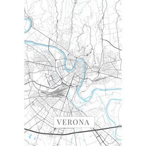 Mapa Verona white, (26.7 x 40 cm)