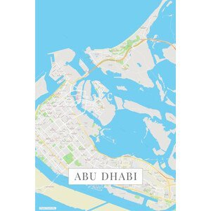 Mapa Abu Dhabi color, (26.7 x 40 cm)