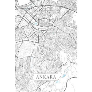 Mapa Ankara white, (26.7 x 40 cm)