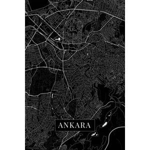Mapa Ankara black, (26.7 x 40 cm)
