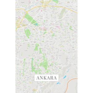 Mapa Ankara color, (26.7 x 40 cm)