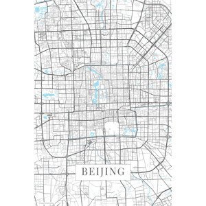 Mapa Peking white, (26.7 x 40 cm)